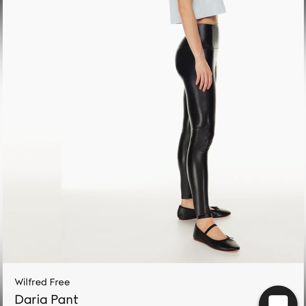 Aritzia vegan leather Daria Pant, M